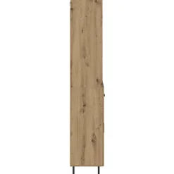 Armario auxiliar Caterina 3 estantes + 2 cajones + 2 puertas roble 180x69,5x32,5 cm