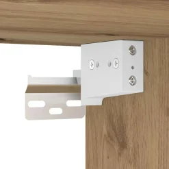 Armario auxiliar Caterina 3 estantes + 2 cajones + 2 puertas roble 180x69,5x32,5 cm