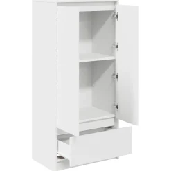 Armario auxiliar Celeste doble puerta + cajón blanco 119,5x55,5x34 cm