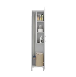 Armario auxiliar Dakshin 1 puerta + patas blanco 187x42x41 cm