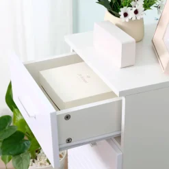 Armario auxiliar de baño Bowe Kleankin 1 puerta + cajón + estante ajustable blanco77,5x35x30 cm