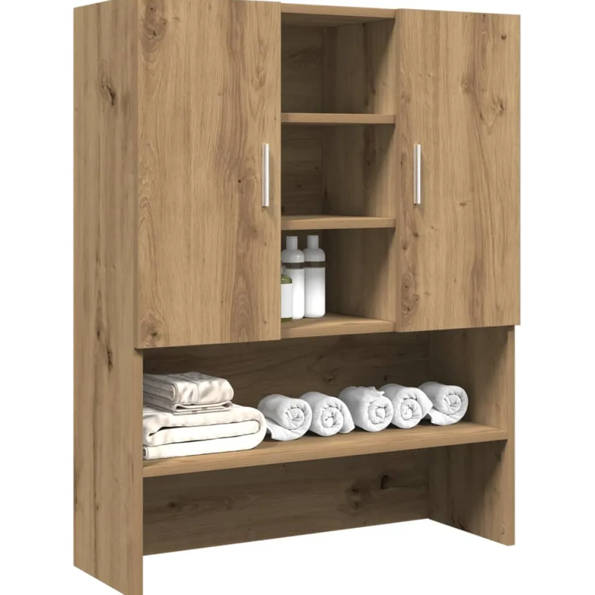Armario auxiliar Dora 4 estantes + 2 puertas 90x70,5x25,5 cm