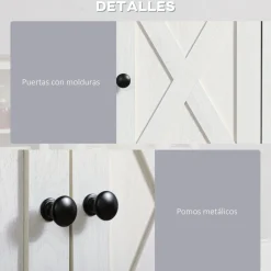Armario auxiliar Herkimer Kleankin armario + 1 compartimento blanco 52,5x60x19,5 cm