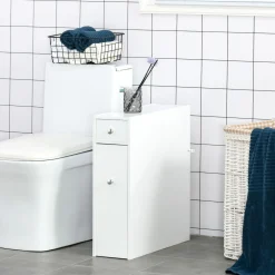 Armario auxiliar Lohia Homcom 2 cajones blanco 58x17x48 cm
