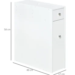 Armario auxiliar Lohia Homcom 2 cajones blanco 58x17x48 cm