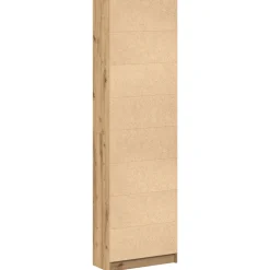 Armario auxiliar Melihe 4 estantes natural 189x55x25 cm