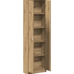 Armario auxiliar Melihe 4 estantes natural 189x55x25 cm