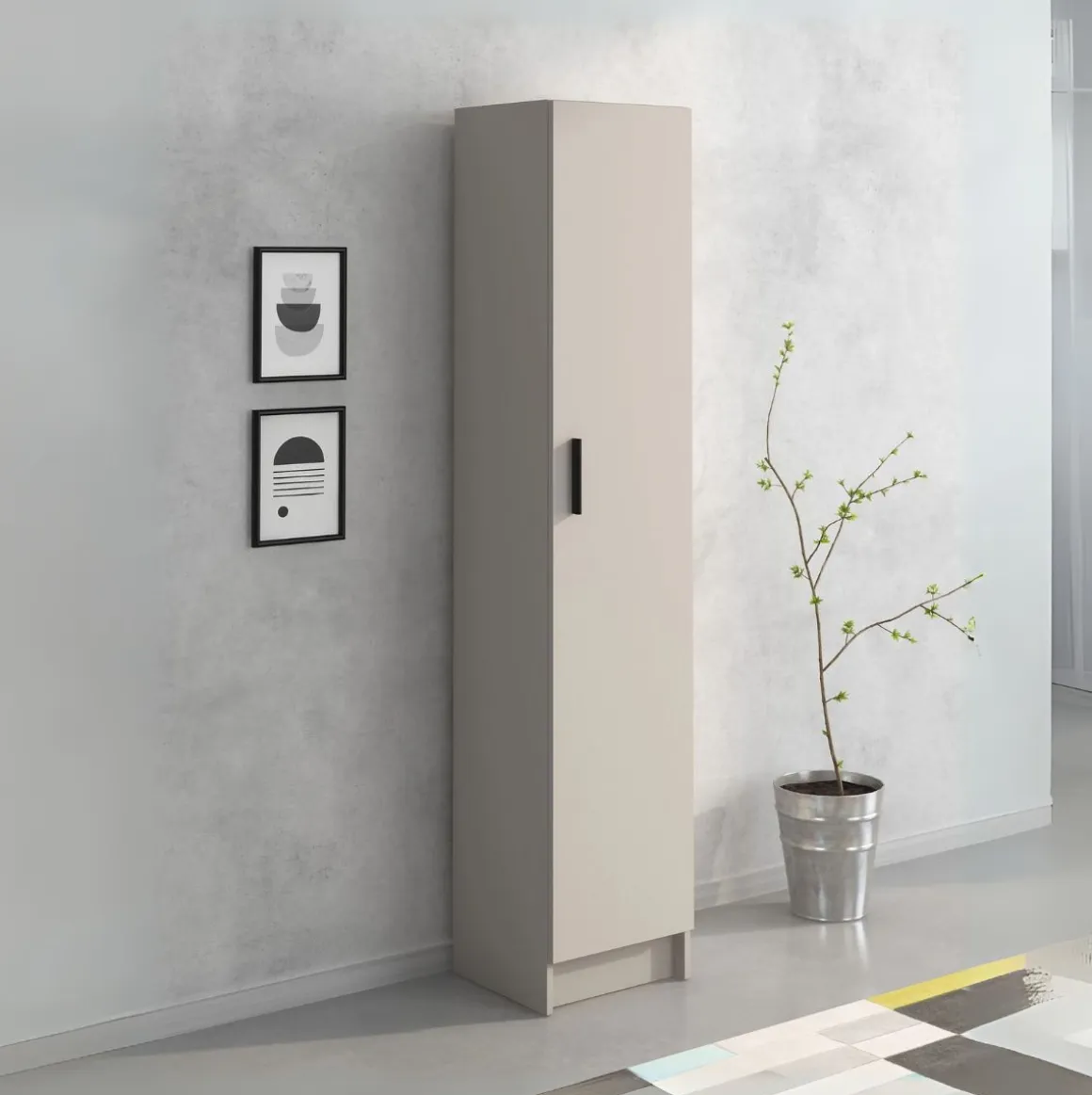 Armario auxiliar New Aura 4 compartimentos 180x37x34,4 cm
