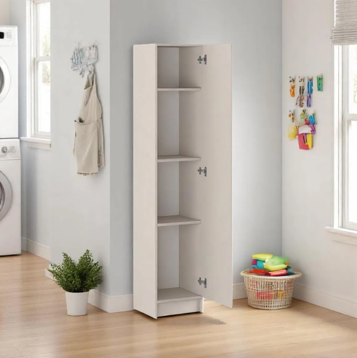 Armario auxiliar New Aura 4 compartimentos 180x37x34,4 cm