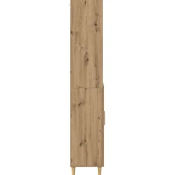Armario auxiliar Nuria 2 puertas + 3 estantes roble 180x69,5x34 cm