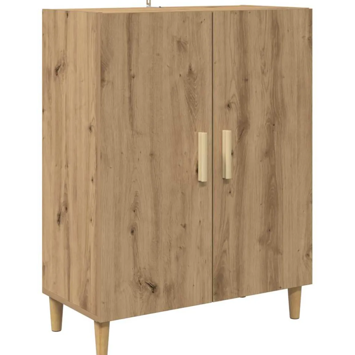 Armario auxiliar Nuria 2 puertas + 3 estantes roble 180x69,5x34 cm