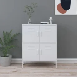 Armario auxiliar Offix 4 puertas con 2 estantes 101,5x80x35 cm
