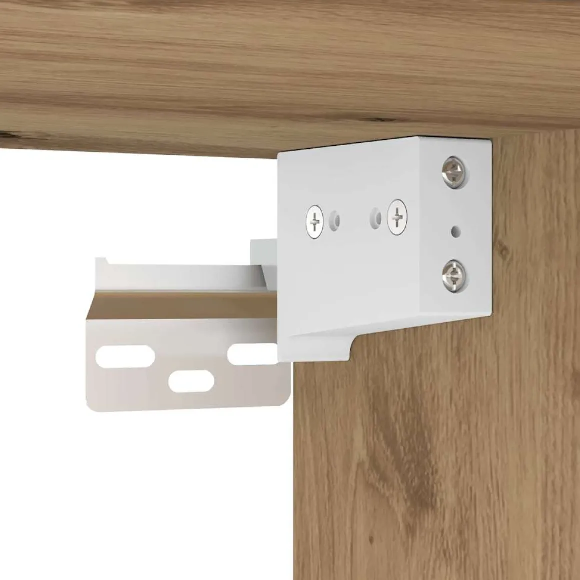 Armario auxiliar Sabina 3 estantes + 2 cajones + 2 puertas roble 180x69,5x32,5 cm