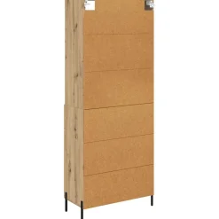 Armario auxiliar Sabina 3 estantes + 2 cajones + 2 puertas roble 180x69,5x32,5 cm