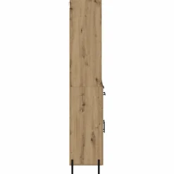 Armario auxiliar Sabina 3 estantes + 2 cajones + 2 puertas roble 180x69,5x32,5 cm