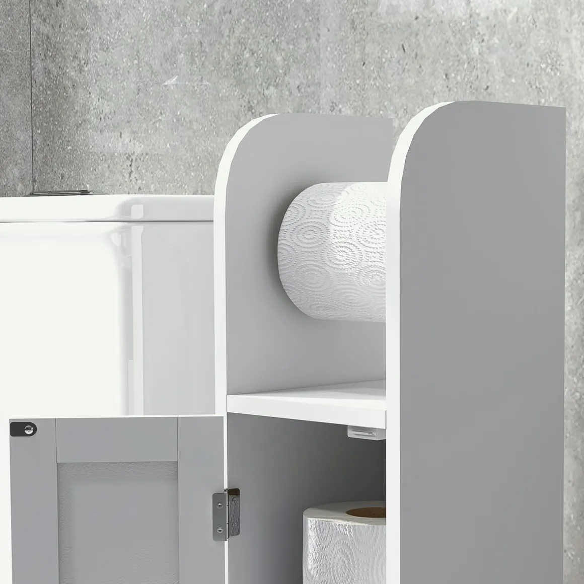 Armario auxiliar Turhe 3 compartimentos blanco 80x20x20 cm