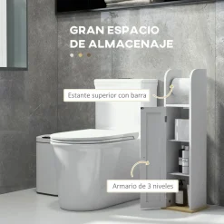 Armario auxiliar Turhe 3 compartimentos blanco 80x20x20 cm