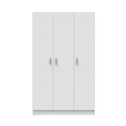 Armario auxiliar Use 3 puertas con escobero blanco 180x109x37 cm