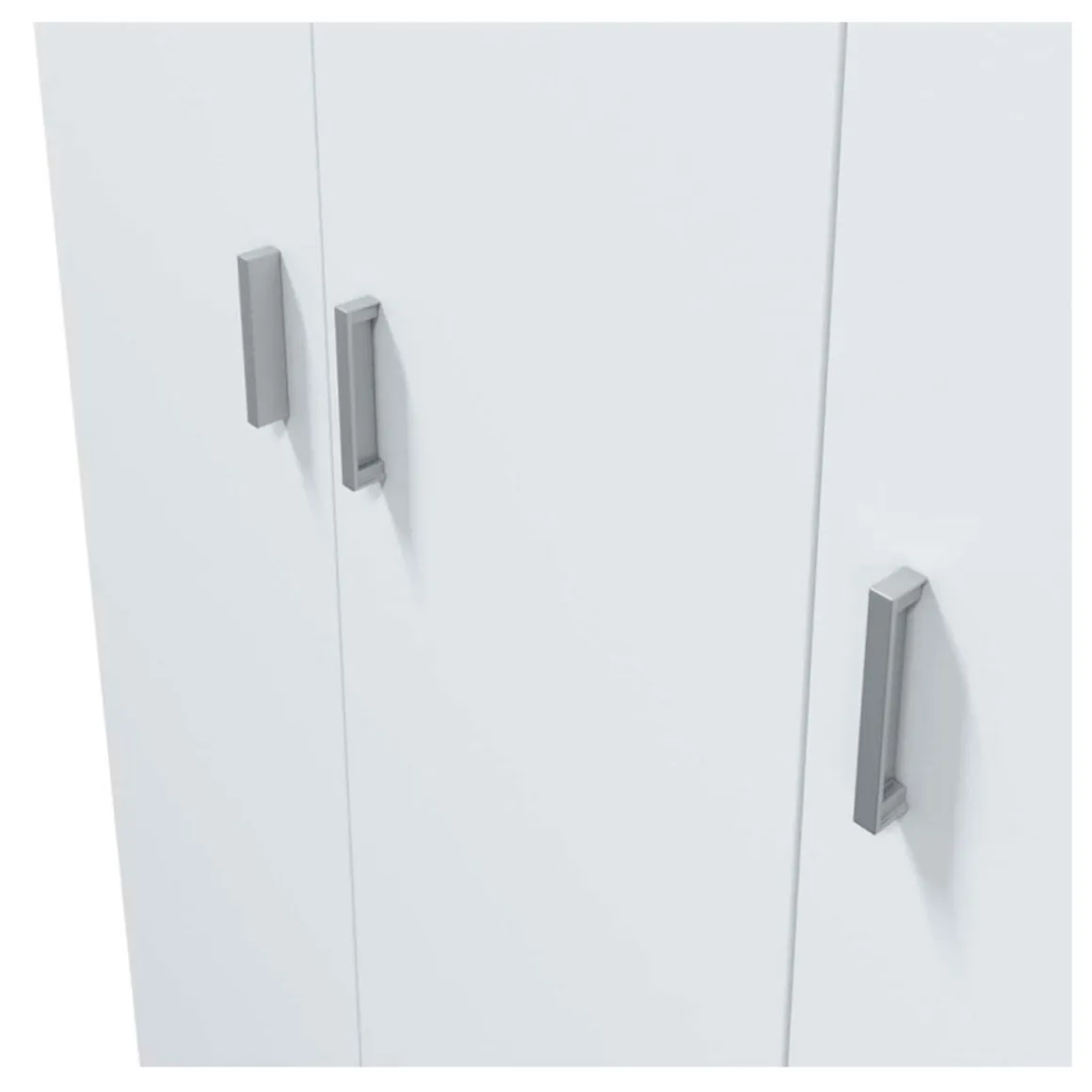 Armario auxiliar Use 3 puertas con escobero blanco 180x109x37 cm