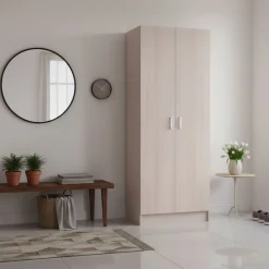 Armario auxiliar Use 2 puertas con escobero 180x73x37 cm