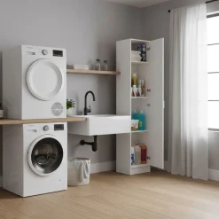 Armario auxiliar Use 1 puerta con 4 estantes 180x37x37 cm