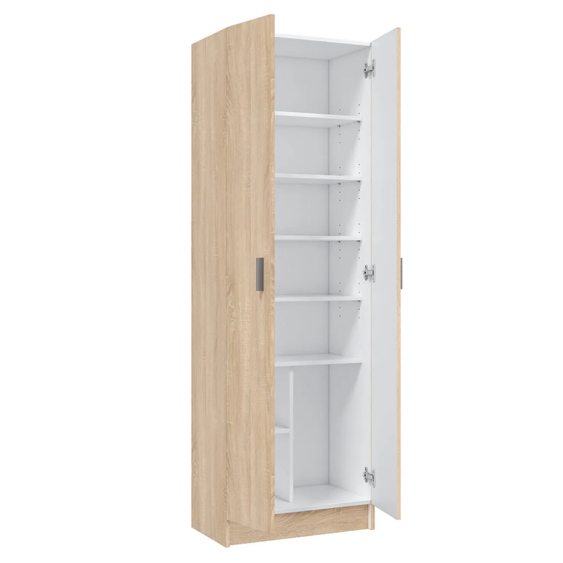Armario auxiliar Use 2 puertas con 5 estantes natural 180x59x37 cm