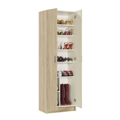 Armario auxiliar Use 2 puertas con 5 estantes natural 180x59x37 cm