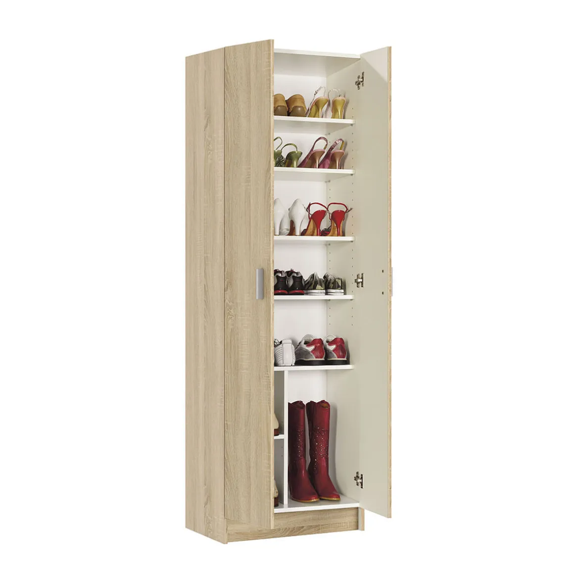 Armario auxiliar Use 2 puertas con 5 estantes natural 180x59x37 cm