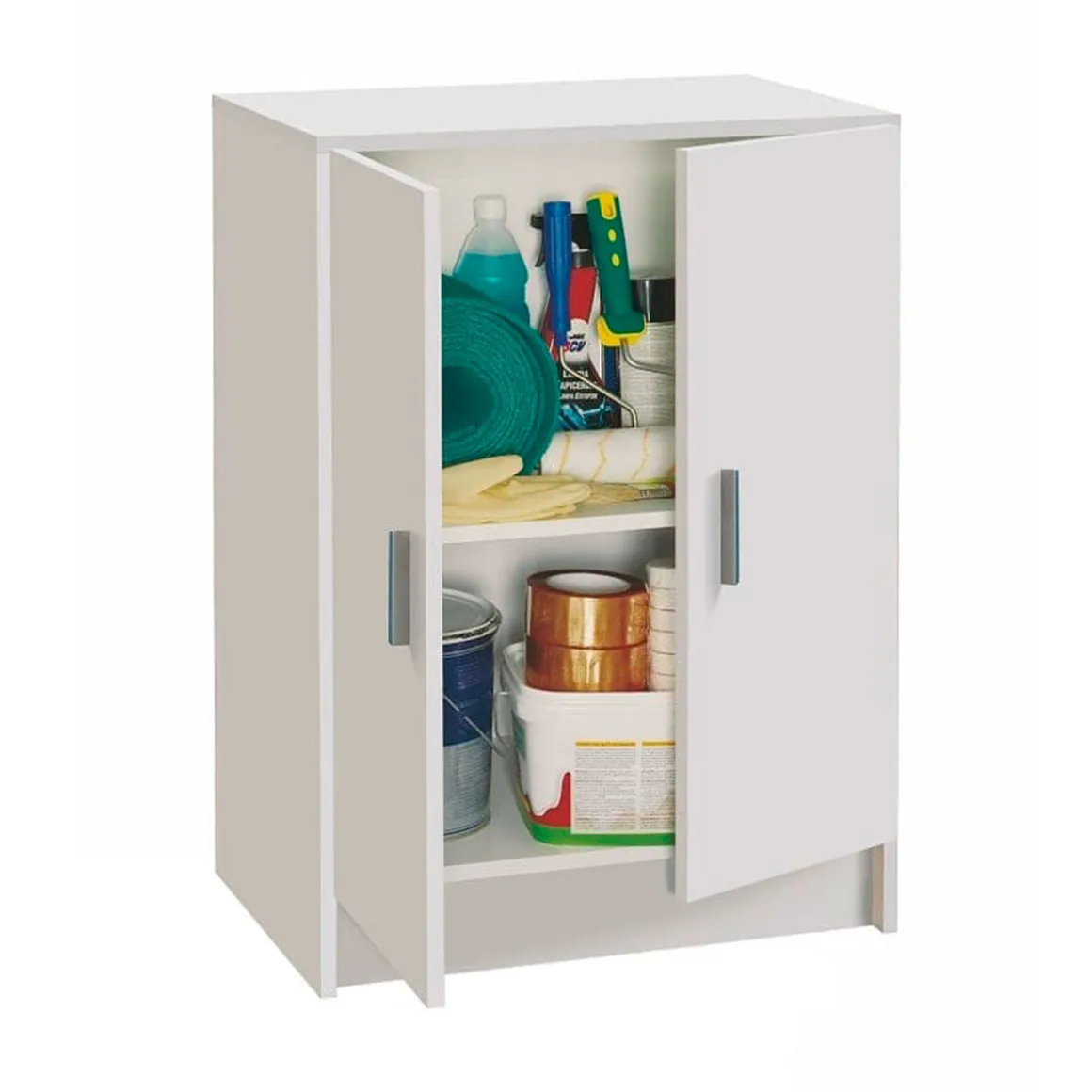 Armario auxiliar Use diseño bajo con 2 puertas blanco 80x59x37 cm