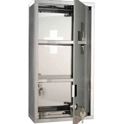 Armario botiquín Homcom 3 niveles acero inox 48x25x12 cm