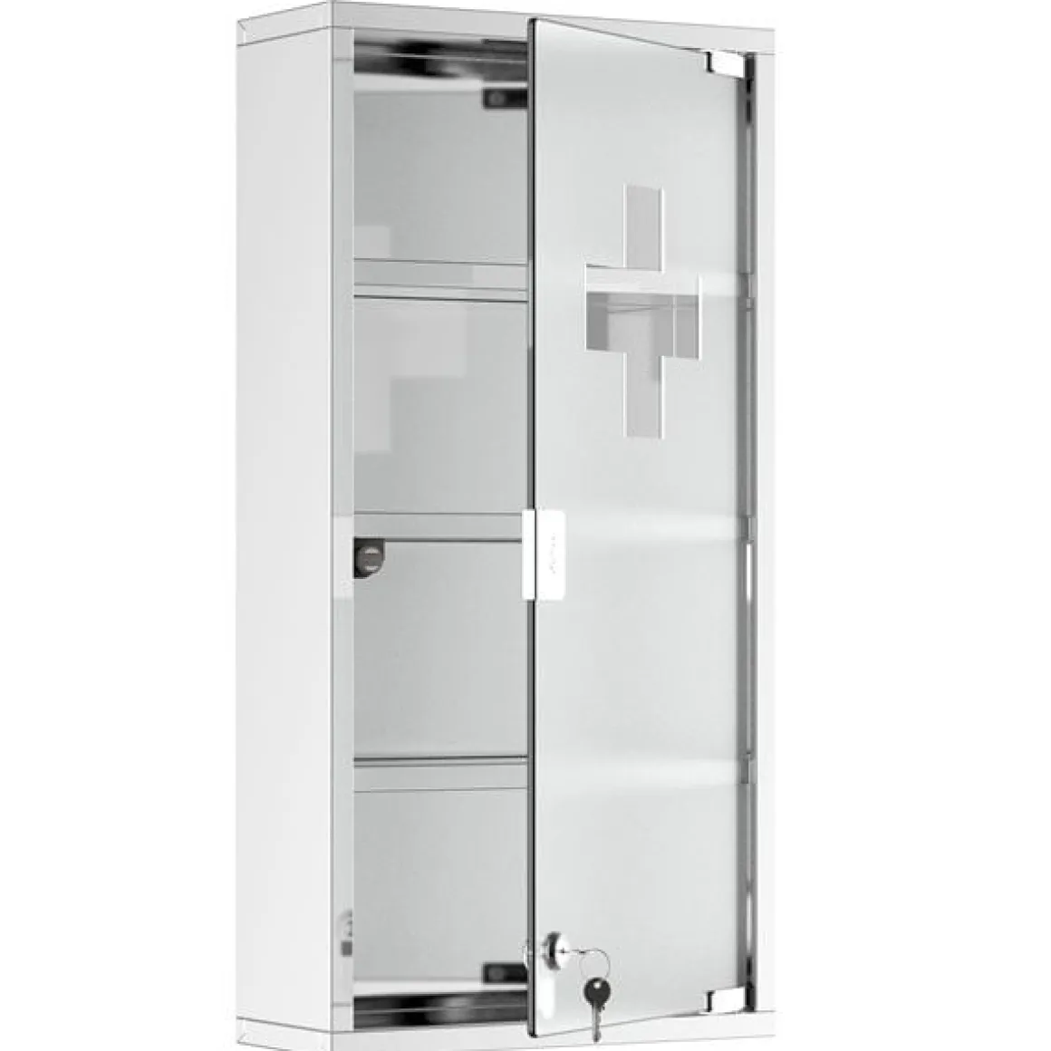 Armario botiquín Homcom 4 niveles acero inox 60x30x12 cm