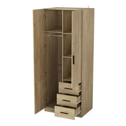 Armario Colorado 2 puertas con 3 cajones 200x80x58 cm