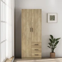 Armario Colorado 2 puertas con 3 cajones 200x80x58 cm