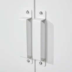 Armario Corvino Homcom 2 puertas metálico blanco 110x75x33 cm