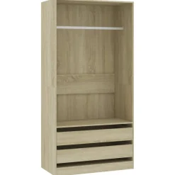Armario Dafne sin puertas 2 cajones 200x100x50 cm