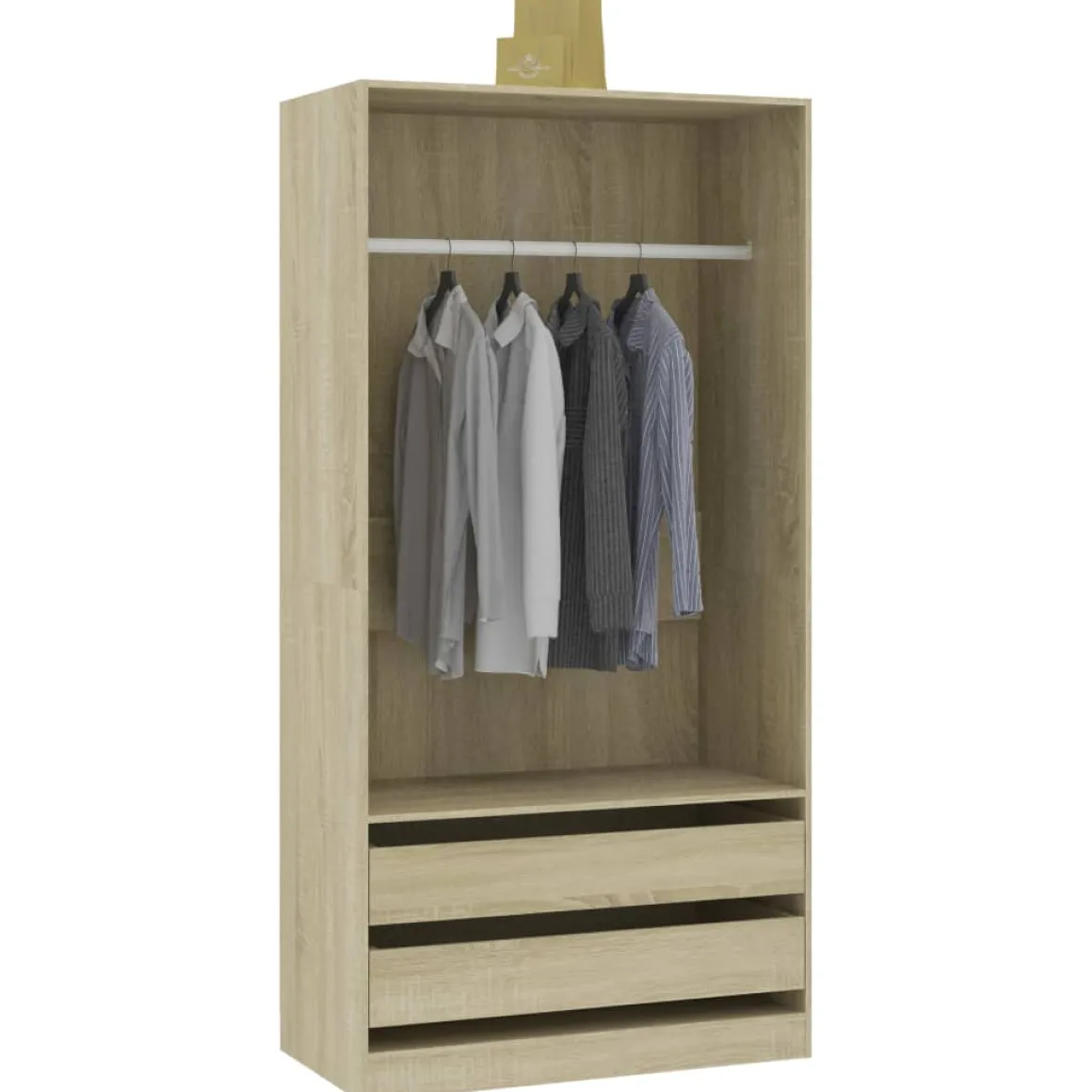 Armario Dafne sin puertas 2 cajones 200x100x50 cm
