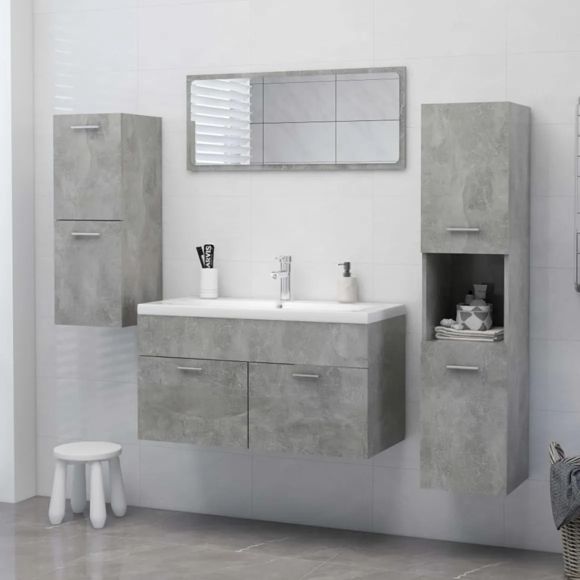 Armario de baño Barbate 2 puertas 80x30x30 cm