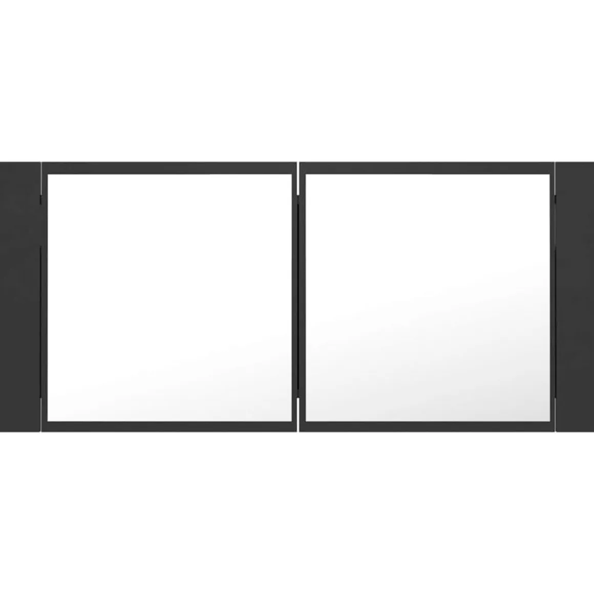 Armario de baño con espejo Rieti con luz LED 45x100x12 cm
