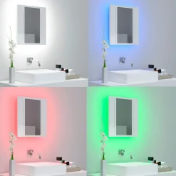 Armario de baño con espejo Rimini con luz LED 45x40x12 cm