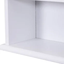 Armario de baño con espejo blanco 56x13x58 cm