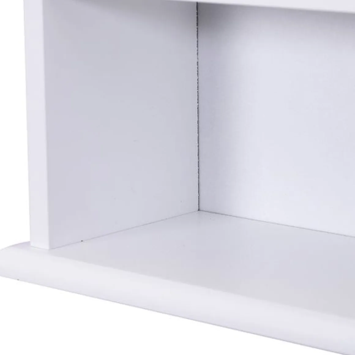 Armario de baño con espejo blanco 56x13x58 cm