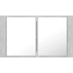 Armario de baño con espejo Rieti con luz LED 45x80x12 cm