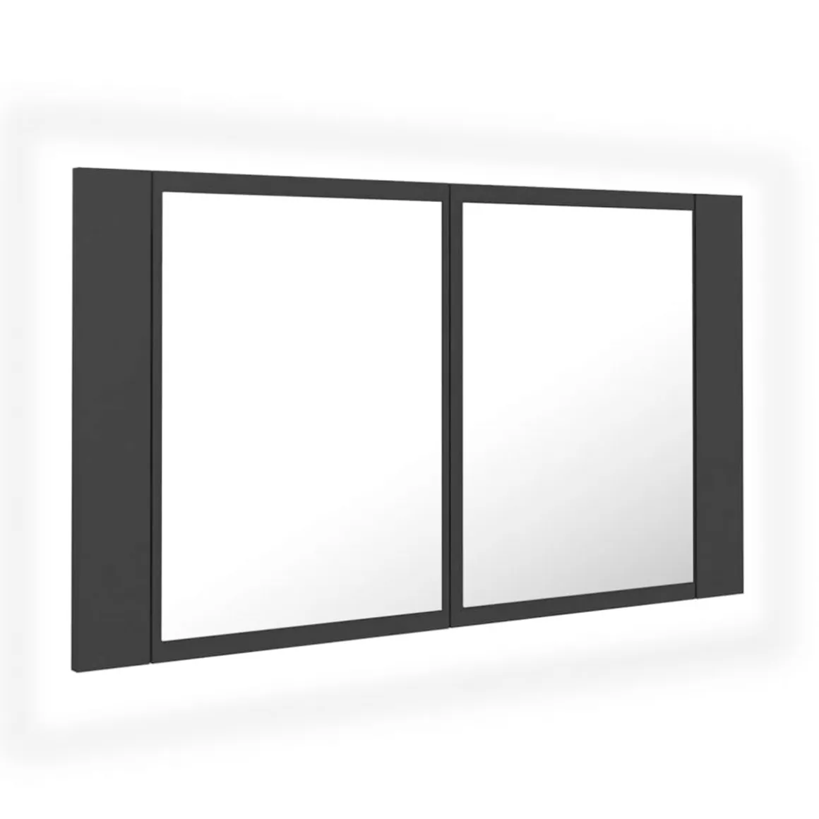 Armario de baño con espejo Rieti con luz LED 45x80x12 cm