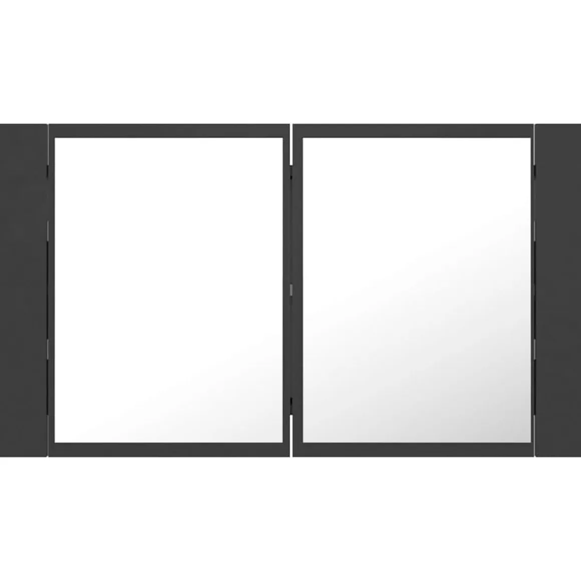 Armario de baño con espejo Rieti con luz LED 45x80x12 cm