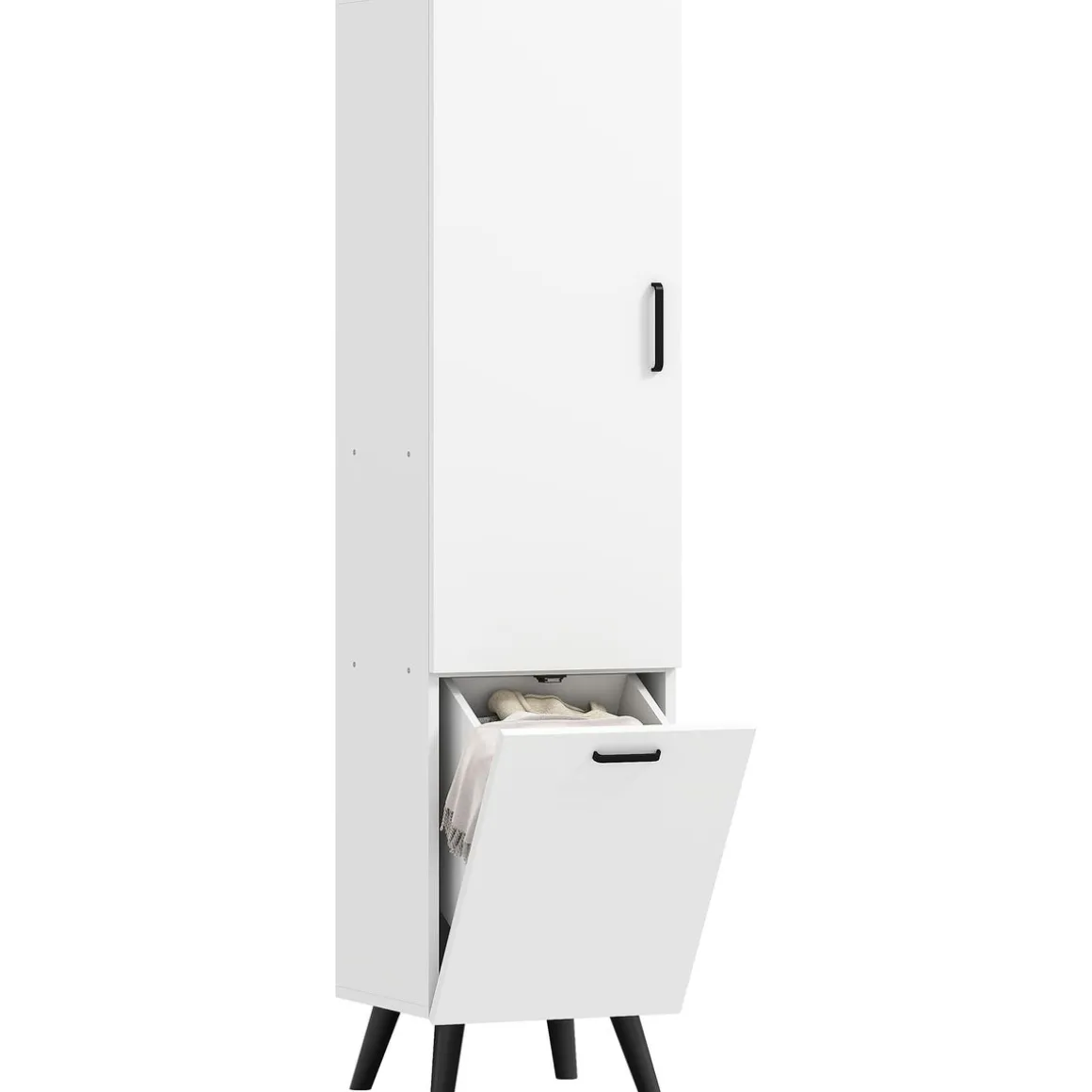 Armario de baño Elite Homcom 2 puertas blanco 144x35x31,5 cm