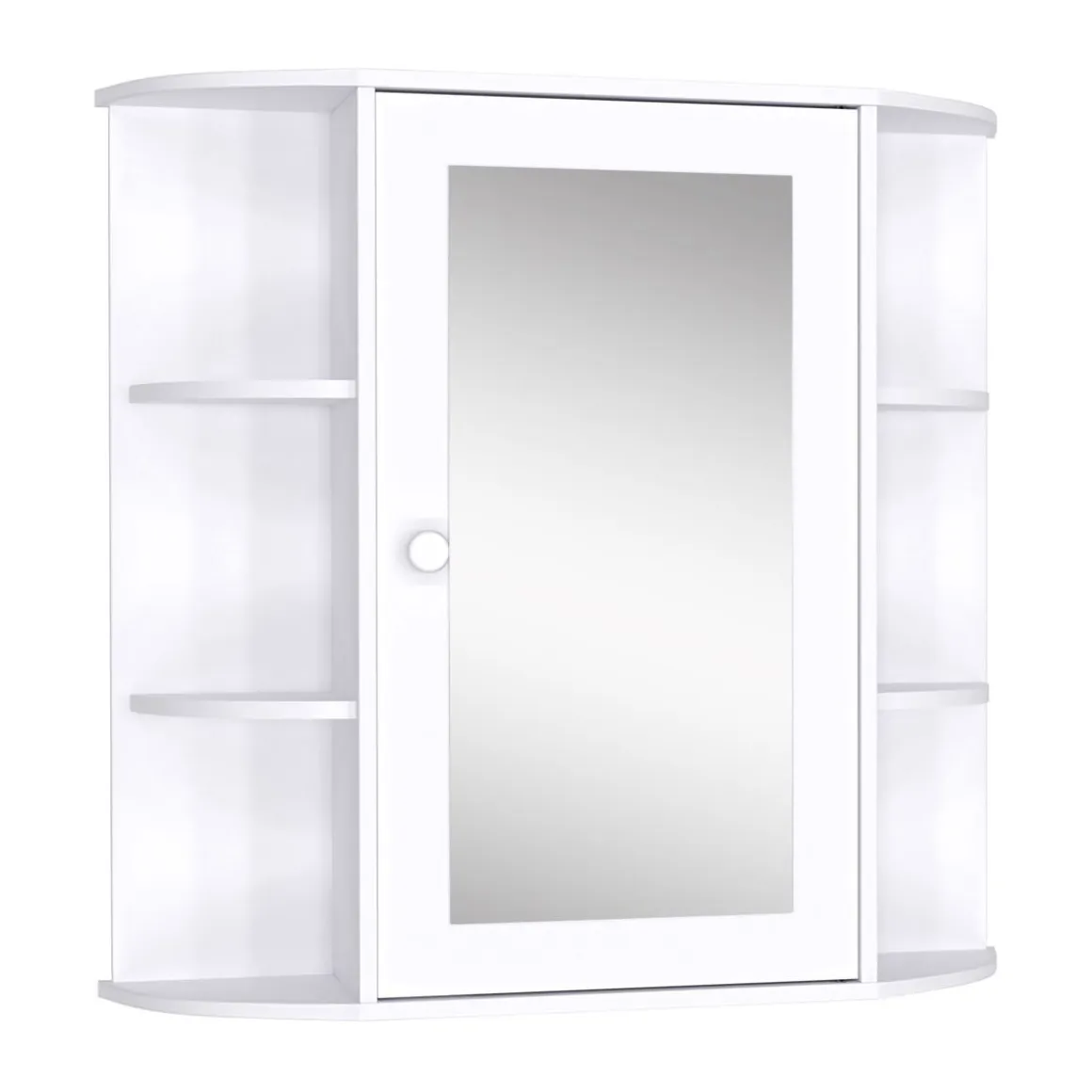 Armario de baño Kabun Homcom con espejo blanco 63x66x17 cm