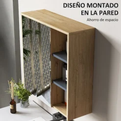 Armario de baño Katie Homcom con espejo 60x60x20