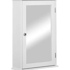 Armario de baño Álamo Kleankin con espejo blanco 60x41x14 cm