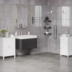 Armario de baño Ocean Kleankin 1 cajon + 1 puerta blanco 77x43x34 cm