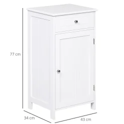 Armario de baño Ocean Kleankin 1 cajon + 1 puerta blanco 77x43x34 cm